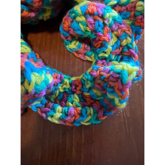 Handmade Colorful Extra Long 94" Curly Scarf - Picture 3 of 4
